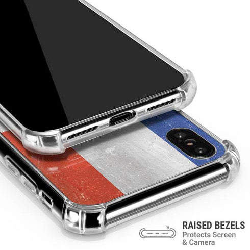 Dominican Republic Flag Faded iPhone X/XS Clear Case
