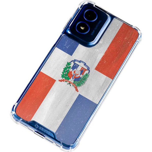 Dominican Republic Flag Faded Moto G 5G (2024) Clear Case