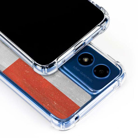 Dominican Republic Flag Faded Moto G Play 4G (2024) Clear Case