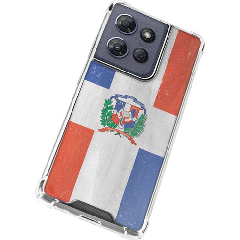 Dominican Republic Flag Faded Moto G Power 5G (2025) Clear Case