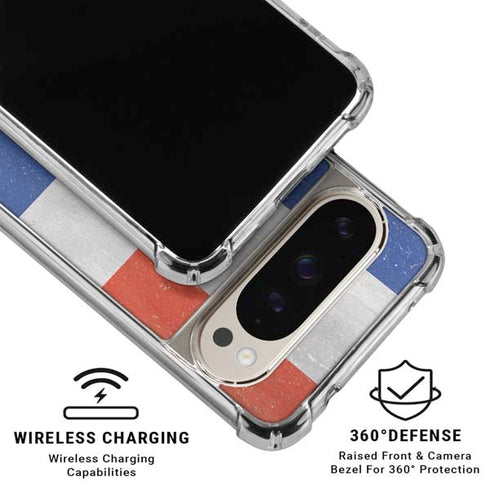 Dominican Republic Flag Faded Pixel 9 Pro XL Clear Case