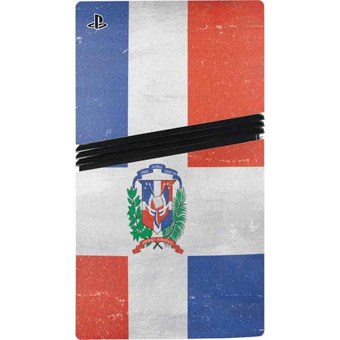 Dominican Republic Flag Faded PS5 Pro Disk Bundle Skin