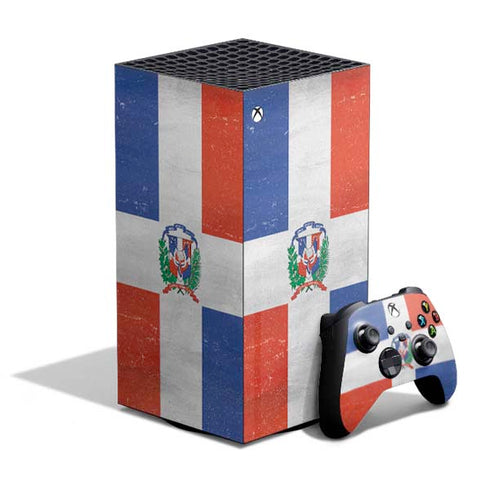 Dominican Republic Flag Faded XBox Series X Digital Edition Bundle Skin