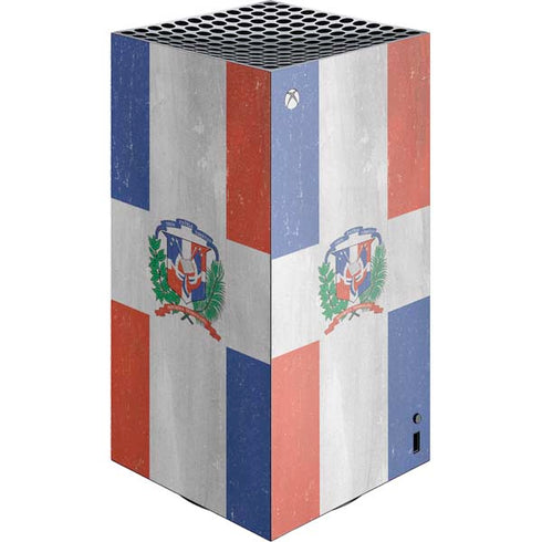 Dominican Republic Flag Faded XBox Series X Digital Edition Console Skin