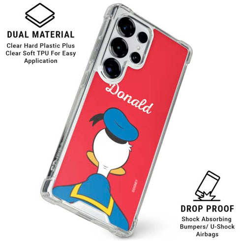 Disney Friends Donald Duck Backwards Galaxy S25 Ultra Clear Case