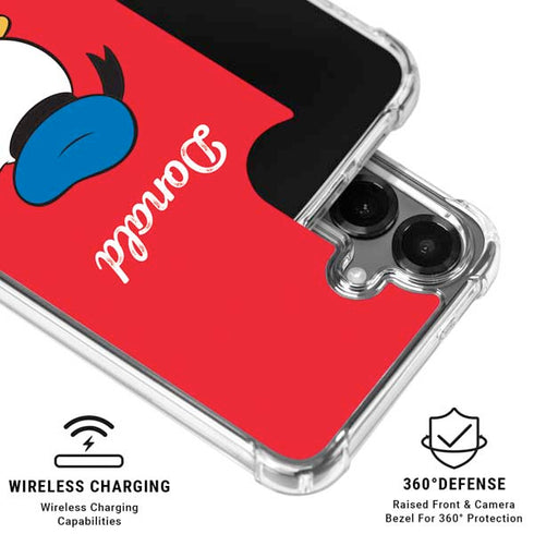 Disney Friends Donald Duck Backwards Galaxy S26 Plus Clear Case