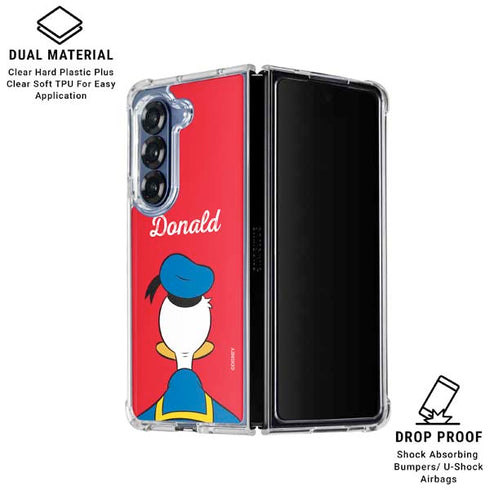 Disney Friends Donald Duck Backwards Galaxy Z Fold6 Clear Case