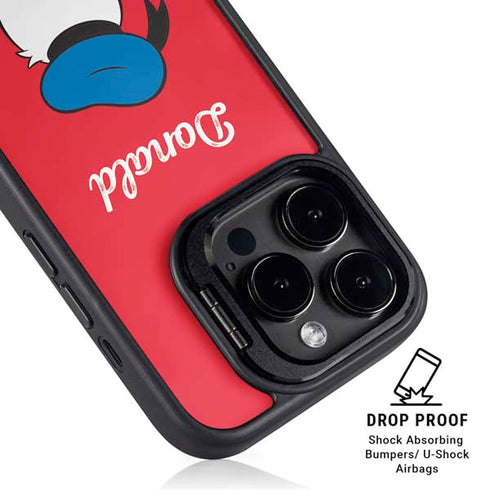 Disney Friends Donald Duck Backwards iPhone 15 Pro Kickstand Case