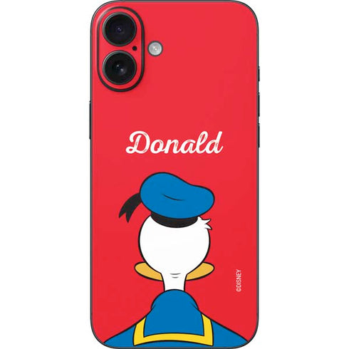 Disney Friends Donald Duck Backwards iPhone 16 Plus Skin