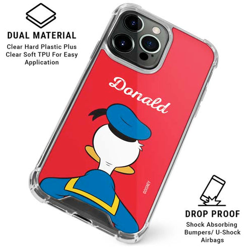 Disney Friends Donald Duck Backwards iPhone 16 Pro Clear Case