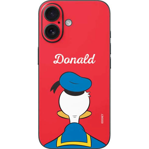 Disney Friends Donald Duck Backwards iPhone 16 Skin