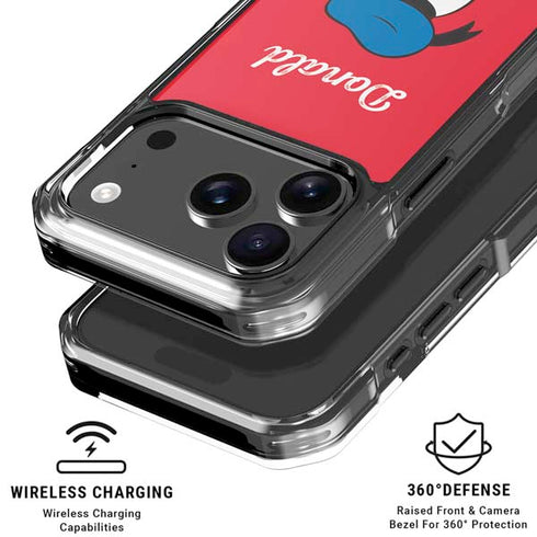 Disney Friends Donald Duck Backwards iPhone 18 Pro Clear Case