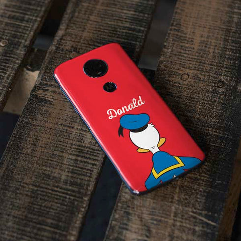 Disney Friends Donald Duck Backwards Moto E5 Plus Skin