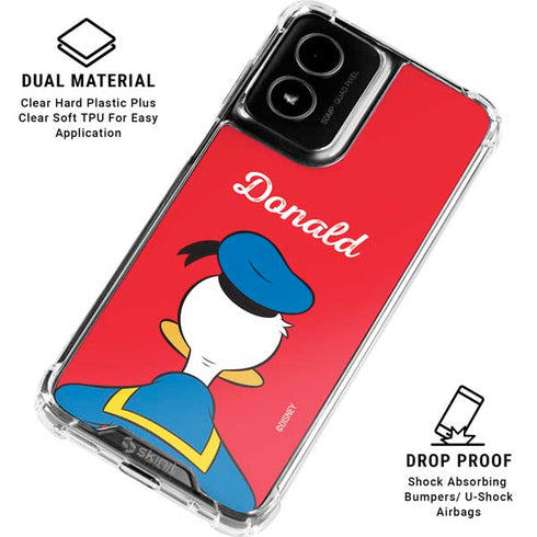 Disney Friends Donald Duck Backwards Moto G Power 5G (2024) Clear Case