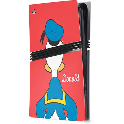 Disney Friends Donald Duck Backwards PS5 Pro Console Skin