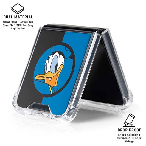 Disney Friends Donald Duck Galaxy Z Flip6 Clear Case