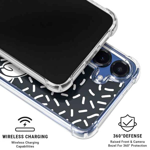 Disney Friends Donald Duck Thinking Galaxy S25 Plus Clear Case