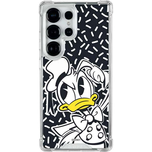 Disney Friends Donald Duck Thinking Galaxy S25 Ultra Clear Case