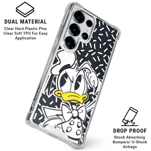 Disney Friends Donald Duck Thinking Galaxy S26 Ultra Clear Case