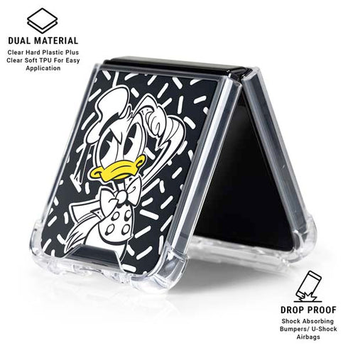Disney Friends Donald Duck Thinking Galaxy Z Flip6 Clear Case