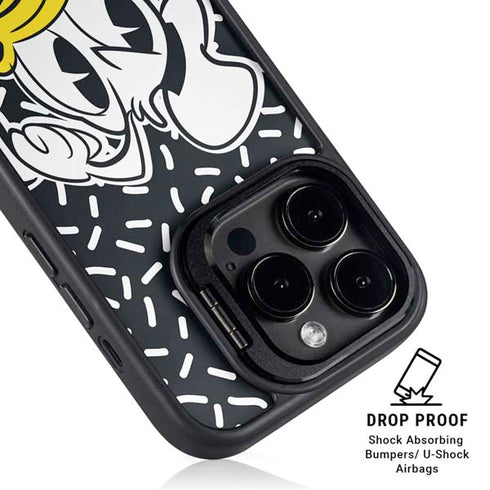 Disney Friends Donald Duck Thinking iPhone 14 Pro Max Kickstand Case