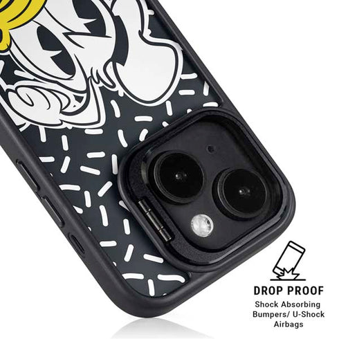 Disney Friends Donald Duck Thinking iPhone 15 Kickstand Case