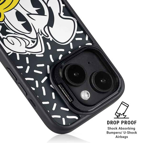 Disney Friends Donald Duck Thinking iPhone 15 Plus Kickstand Case