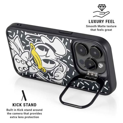 Disney Friends Donald Duck Thinking iPhone 15 Pro Kickstand Case