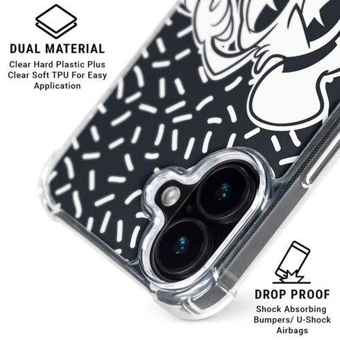 Disney Friends Donald Duck Thinking iPhone 16 Clear Case