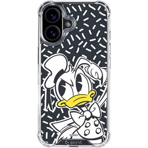 Disney Friends Donald Duck Thinking iPhone 16 Plus Clear Case