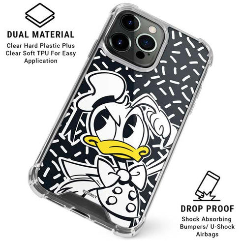 Disney Friends Donald Duck Thinking iPhone 16 Pro Clear Case