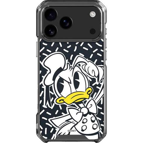 Disney Friends Donald Duck Thinking iPhone 18 Pro Max Clear Case