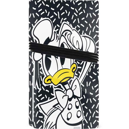 Disney Friends Donald Duck Thinking PS5 Pro Disk Console Skin