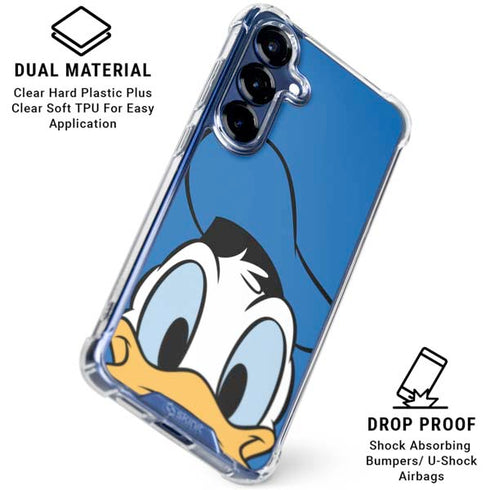 Disney Friends Donald Duck Up Close Galaxy S25 FE Clear Case