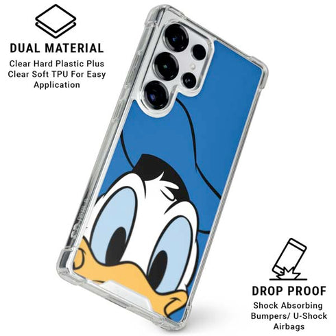 Disney Friends Donald Duck Up Close Galaxy S26 Ultra Clear Case
