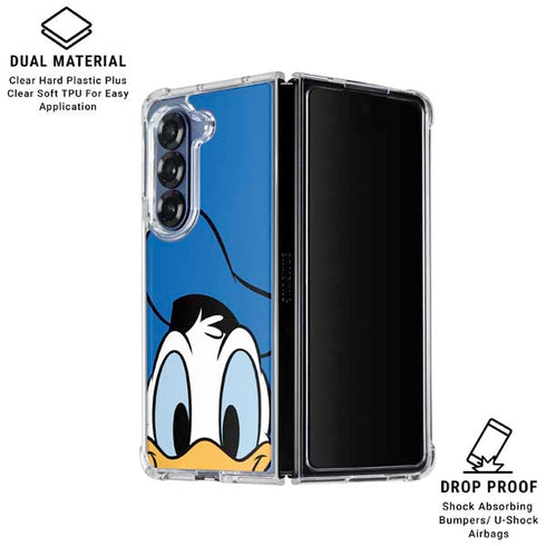 Disney Friends Donald Duck Up Close Galaxy Z Fold7 Clear Case