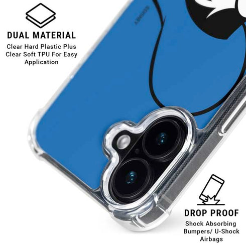 Disney Friends Donald Duck Up Close iPhone 16 Plus Clear Case