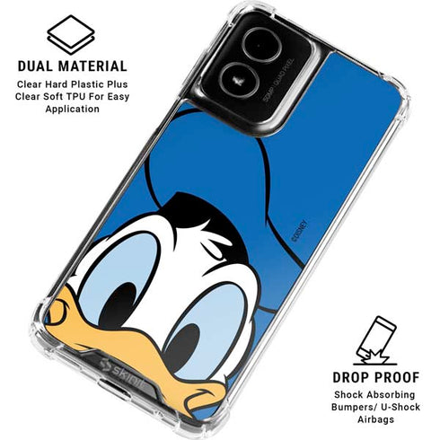 Disney Friends Donald Duck Up Close Moto G Power 5G (2024) Clear Case