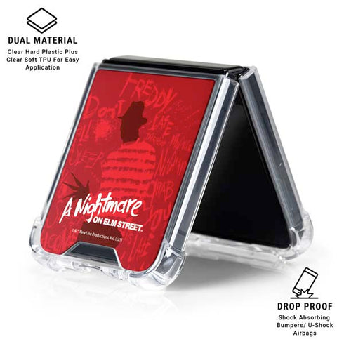 Nightmare on Elm Street Dont Fall Asleep Galaxy Z Flip6 Clear Case
