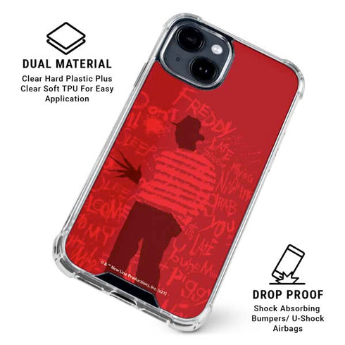 Nightmare on Elm Street Dont Fall Asleep iPhone 15 Clear Case