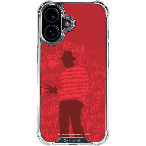 Nightmare on Elm Street Dont Fall Asleep iPhone 16 Clear Case