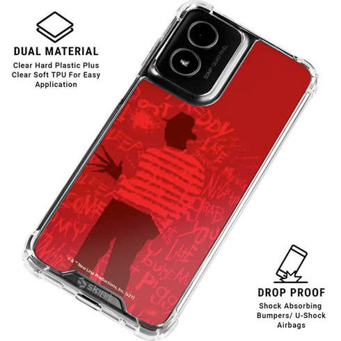 Nightmare on Elm Street Dont Fall Asleep Moto G Power 5G (2024) Clear Case