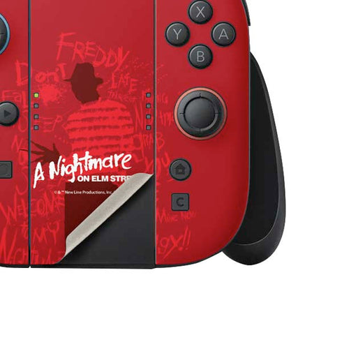 Nightmare on Elm Street Dont Fall Asleep Nintendo Switch 2 (2025) Joy-Con Controller Skin