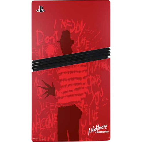 Nightmare on Elm Street Dont Fall Asleep PS5 Pro Console Skin
