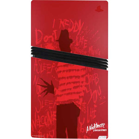 Nightmare on Elm Street Dont Fall Asleep PS5 Pro Console Skin