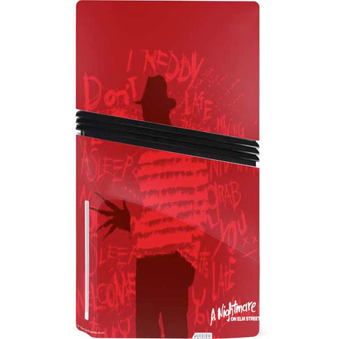 Nightmare on Elm Street Dont Fall Asleep PS5 Pro Disk Console Skin
