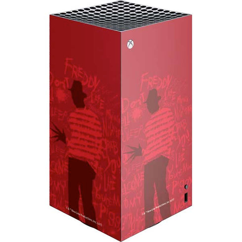 Nightmare on Elm Street Dont Fall Asleep XBox Series X Digital Edition Console Skin