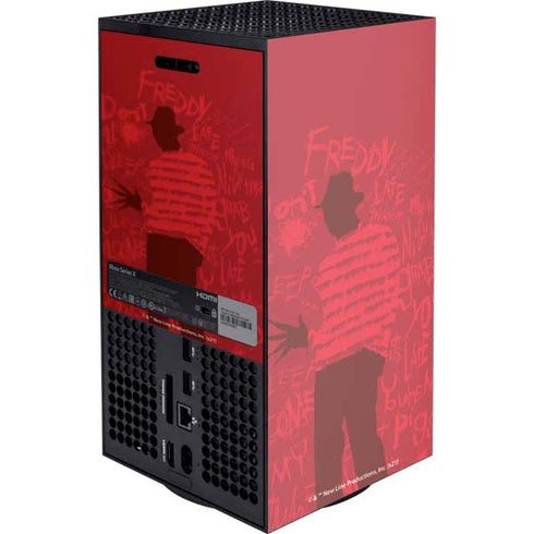 Nightmare on Elm Street Dont Fall Asleep XBox Series X Digital Edition Console Skin