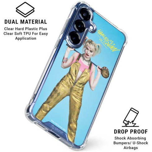 DC Comics Harley Quinn Movie Charcater Poster Galaxy S25 Plus Clear Case