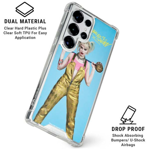 DC Comics Harley Quinn Movie Charcater Poster Galaxy S25 Ultra Clear Case